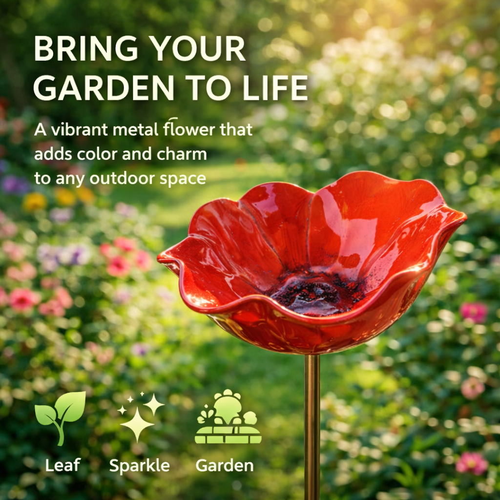 💖🎁2026 Mother's Day Gifts 50% Off--🎁Metal Flower Garden Stake🐦