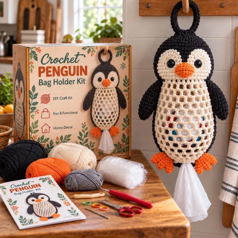 Crochet Animal Bag Holder DIY Kit