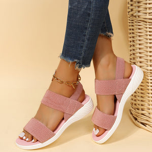 Ladies Fly Woven Flat Casual Sandals