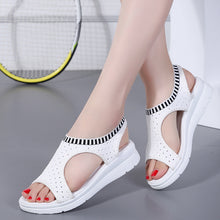 Load image into Gallery viewer, Women&#39;s Breathable Elastic Band Thick Sole Mesh Sports Sandals
