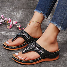 Load image into Gallery viewer, Flat lightweight rhinestone flip flops
