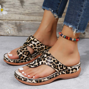 Women's Round Toe Platform Flip Flops