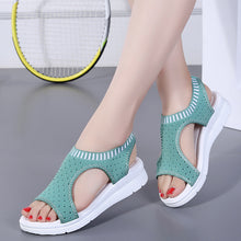 Load image into Gallery viewer, Women&#39;s Breathable Elastic Band Thick Sole Mesh Sports Sandals
