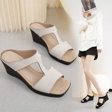 Load image into Gallery viewer, Women&#39;s new wedge fish mouth sandals
