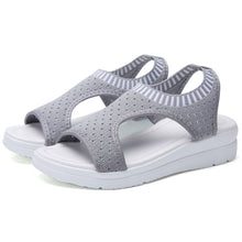 Load image into Gallery viewer, Women&#39;s Breathable Elastic Band Thick Sole Mesh Sports Sandals
