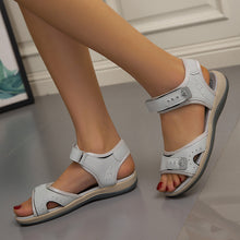 Load image into Gallery viewer, Women&#39;s Summer Fish Mouth Hollow Velcro Platform Sandals
