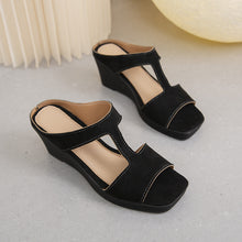 Load image into Gallery viewer, Women&#39;s new wedge fish mouth sandals
