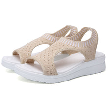 Load image into Gallery viewer, Women&#39;s Breathable Elastic Band Thick Sole Mesh Sports Sandals
