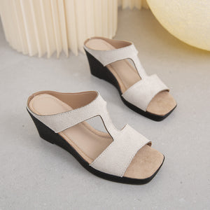 Women's new wedge fish mouth sandals