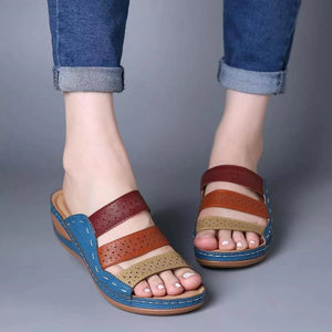 Ladies Summer Wedge Slippers