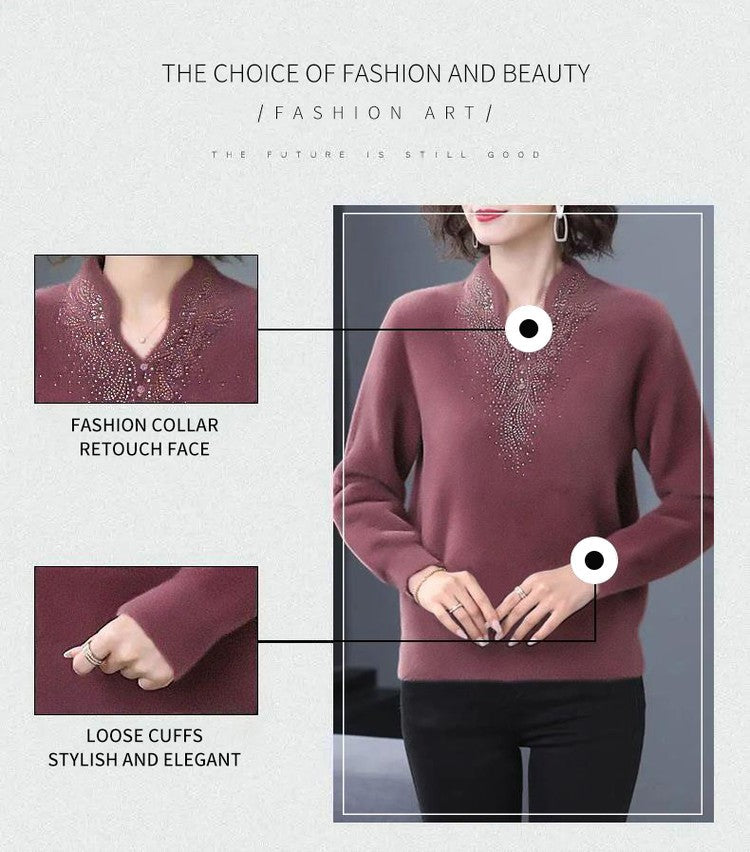 women's autumn and winter double-sided fleece bottoming shirt