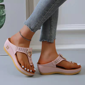 Ladies Flip Flop Wedge slippers