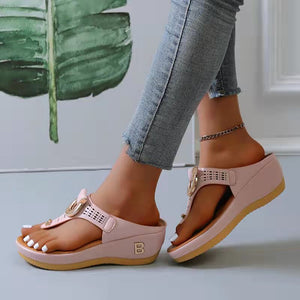 Ladies Flip Flop Wedge slippers