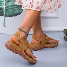 Load image into Gallery viewer, Round Toe Flat Fringed Sandals
