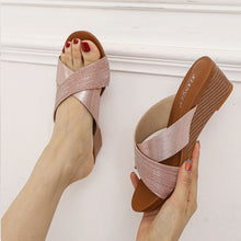 Load image into Gallery viewer, Ladies Open Toe Wedge Sandals
