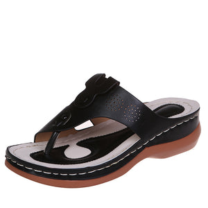 Women's Round Toe Platform Flip Flops