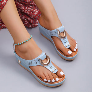 Ladies Flip Flop Wedge slippers