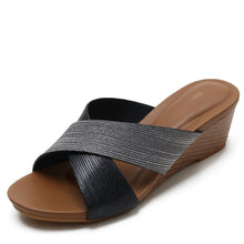 Load image into Gallery viewer, Ladies Open Toe Wedge Sandals
