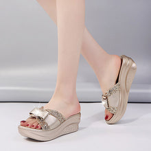 Load image into Gallery viewer, Women&#39;s Summer Fashion Bow Wedge Slippers
