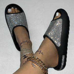 Women's Diamond Platform Slippers