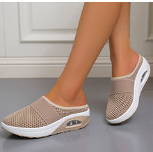 Load image into Gallery viewer, Sursell Women Daily Fly Knit Fabric Summer Air Cushion Mule Slippers
