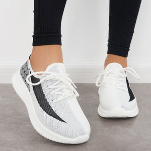 Women's Breathable Lightweight Lace-Up Sneakers