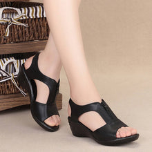 Load image into Gallery viewer, Women&#39;s Comfortable Soft Sole Wedge Casual Hollow Sandals
