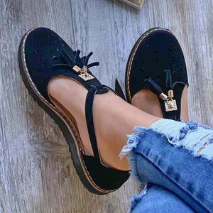 Women's Tassel Hollow Platform Sandals