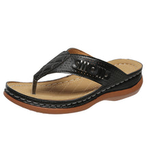 Load image into Gallery viewer, Women&#39;s wedge flip flops
