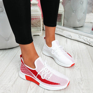 Women's Breathable Lightweight Lace-Up Sneakers