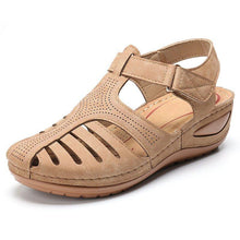 Load image into Gallery viewer, Women Hollow Out Breathable Wedges Thick Sole Buckle Sandals
