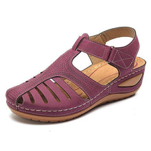 Load image into Gallery viewer, Women Hollow Out Breathable Wedges Thick Sole Buckle Sandals
