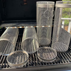 Barbecue stainless steel wire mesh cylinder