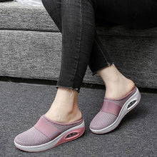 Load image into Gallery viewer, Sursell Women Daily Fly Knit Fabric Summer Air Cushion Mule Slippers
