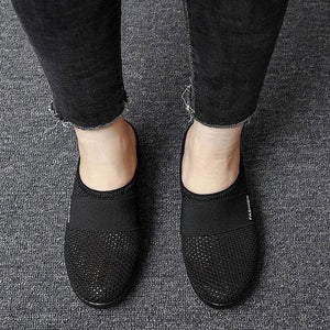 Sursell Women Daily Fly Knit Fabric Summer Air Cushion Mule Slippers